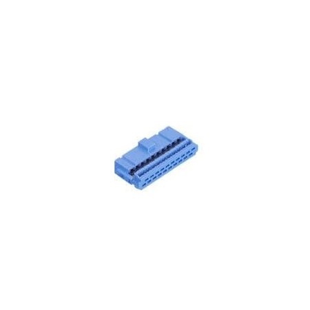 Fci Board Connector, 20 Contact(S), 2 Row(S), Female, 0.1 Inch Pitch, Idc Terminal, Locking, Blue 10125116-220LF